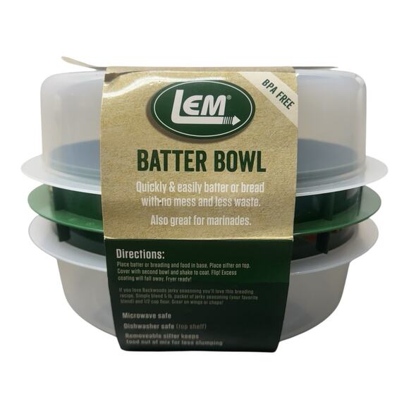 NWT LEM Even Coat Batter Bowl For Breading and Seasoning Lid-Locking Mechanism - Picture 1 of 5